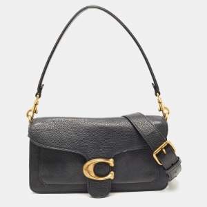 Coach Black Pebbled Leather Tabby Shoulder Bag 
