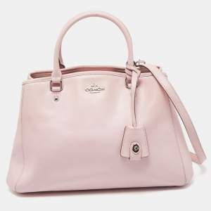 Coach Pink Leather Margot Carryall Satchel
