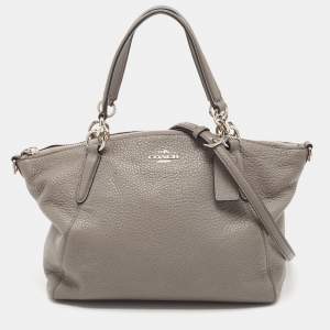 Coach Grey Leather Small Kelsey Satchel
