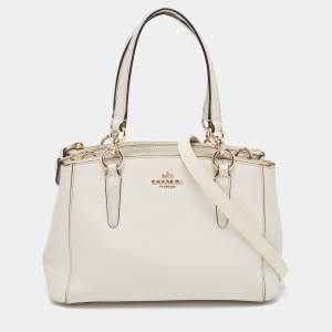 Coach Cream Leather Mini Christie Carryall Double Zip Satchel