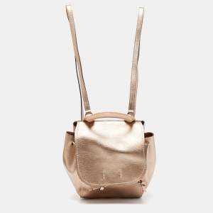 Coach Rose Gold Leather Derby Backpack
