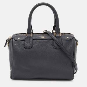 Coach Blue Leather Mini Bennett Satchel