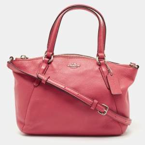 Coach Pink Leather Zip Crossbody Bag