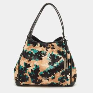 Coach Multicolor Leaf Print Calf Hair and Leather Edie 31 Shoulder Bag