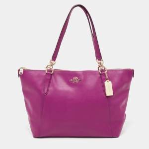 Coach Magenta Leather Ava Tote