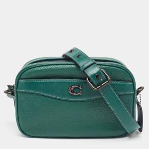 Coach Green Leather Camera Bag