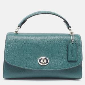 Coach Green Leather Tilly Top Handle Bag