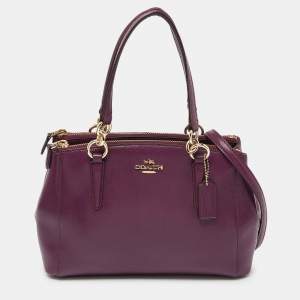 Coach Purple Leather Christie Carryall Tote