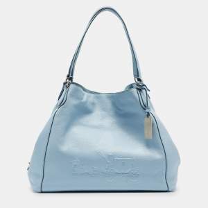 Coach Light Blue Leather Edie Shoulder Bag