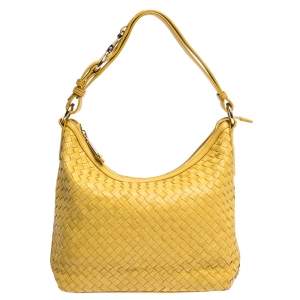 Cole Haan Yellow Leather Heritage Weave Hobo