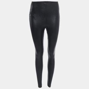 Commando Black Faux Leather Control Leggings S