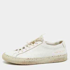 Common Projects White Leather Achilles Sneakers Size 39