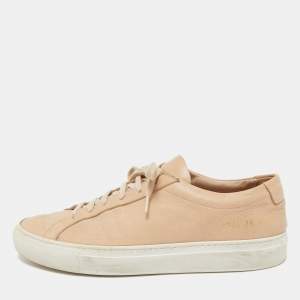 Common Projects Beige Leather Achilles Low Top Sneakers Size 38