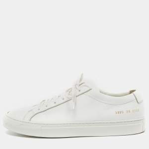 Common Projects White Leather Achilles Sneakers Size 39