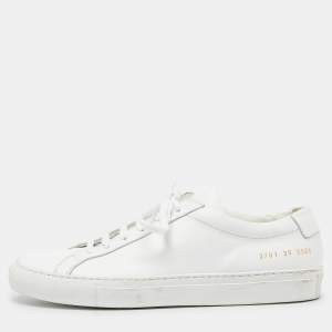 Common Projects White Leather Achilles Sneakers Size 39