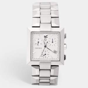 Concord Silver Guilloche Stainless Steel La Scala 14.H1.1371 Women's Wristwatch 30 mm