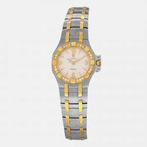Pre Owned Concord Saratoga 16.25.1833S Quartz Diamond Gold Stainless Steel Women's Wristwatch 25mm