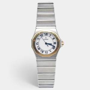 Concord White 18k Yellow Gold Stainless Steel Mariner 15.57.1500 Women's Wristwatch 27 mm