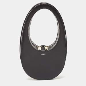 Coperni Black Leather Swipe Hobo