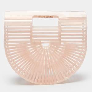 Pre Owned Cult Gaia Pink Acrylic Mini Ark Clutch