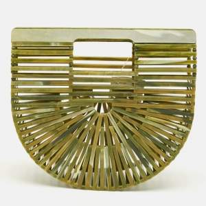 Pre Owned Cult Gaia Green Acrylic Mini Ark Clutch