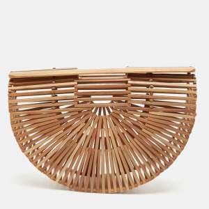 Cult Gaia Brown Bamboo Small Ark Bag