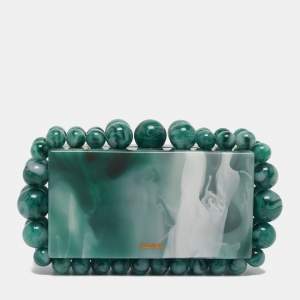 Cult Gaia Sage Green Acrylic Eos Box Clutch