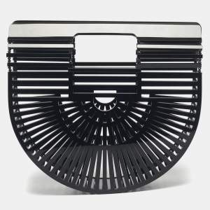 Pre Owned Cult Gaia Black Acrylic Mini Ark Clutch