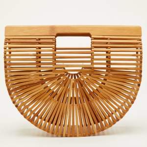 Pre Owned حقيبة كلتش كالت غايا خشب البامبو بني آرك