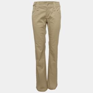 مملوكة مسبقًا D&G Beige Cotton Bootcut Pants L