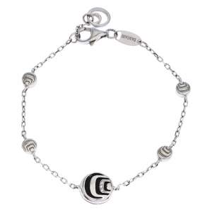 Damiani Damianissima Onyx Diamond Silver Station Bracelet