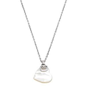 Damiani Damianissima Diamond Mother of Pearl Silver Necklace.
