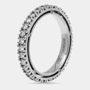 مملوكة مسبقًا Damiani D.side Diamonds 18k White Gold Ring Size 50