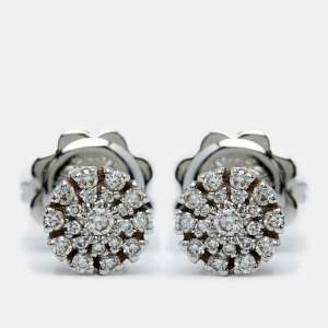 مملوكة مسبقًا Damiani Margerita Diamonds 18k White Gold Earrings