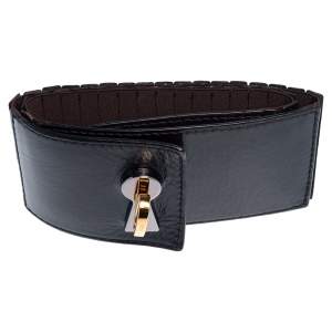 D&G Dark Brown Leather and Elastic Band Waist Belt 85 CM