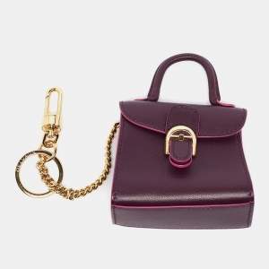 Delvaux Purple Leather Brillant Bag Charm