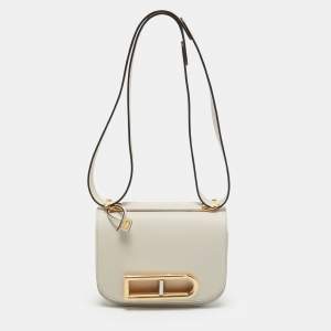 Pre Owned Delvaux Sesame Leather Small Lingot Shoulder Bag