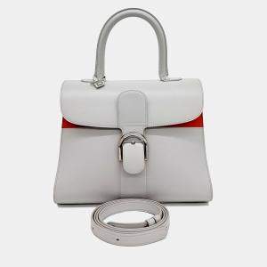 Delvaux Grey Leather Briand MM bag
