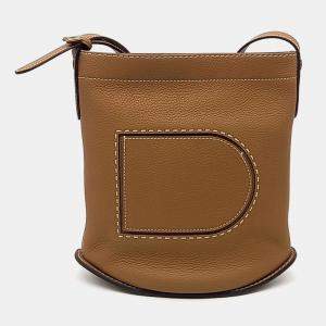 Delvaux Brown Leather Pin Shoulder Bag