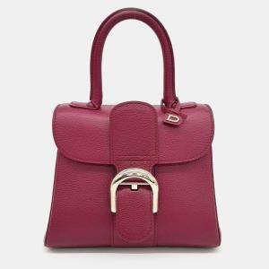 Delvaux Purple Leather Briand Mini Box bag