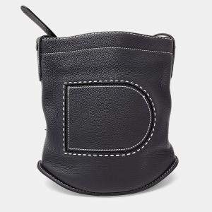 Delvaux Black Leather Pin Shoulder Bag