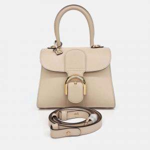 Pre Owned Delvaux Beige Leather Briand Mini Box