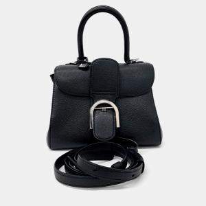 Pre Owned Delvaux Black Leather Briand Mini Box