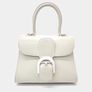 Pre Owned Delvaux White Calf Leather Briand Mini Box