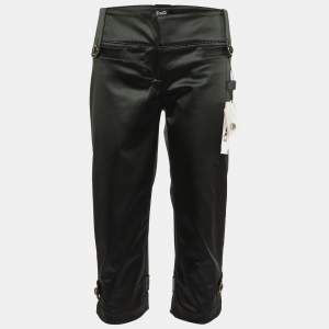 D&G Black Satin Capri Pants M