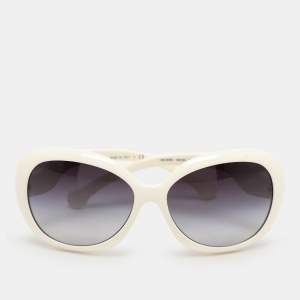 D&G White Acetate 8063 Round Sunglasses