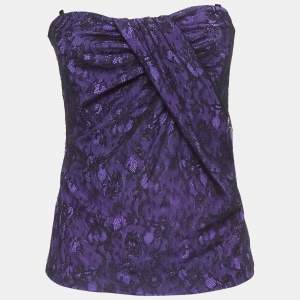 D&G Purple Lace Corset Tube Bustier M