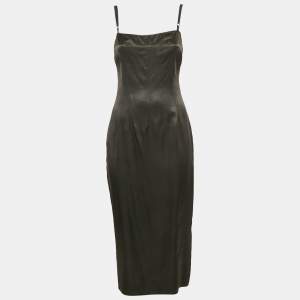 D&G Black Crepe Sleeveless Midi Dress M
