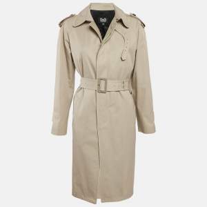 D&G Beige Cotton Belted Mid-Length Coat S