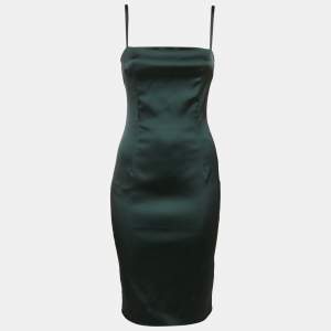 D&G Green Satin Strappy Short Dress S